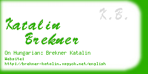 katalin brekner business card